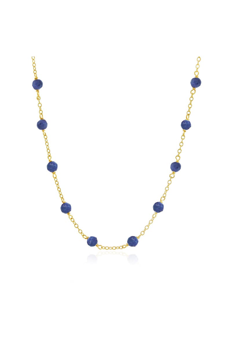 Blue Sapphire Bead Chain Necklace, Main, color, Blue Sapphire