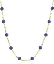 The Lovery Fine Jewelry Blue Sapphire Bead Chain Necklace