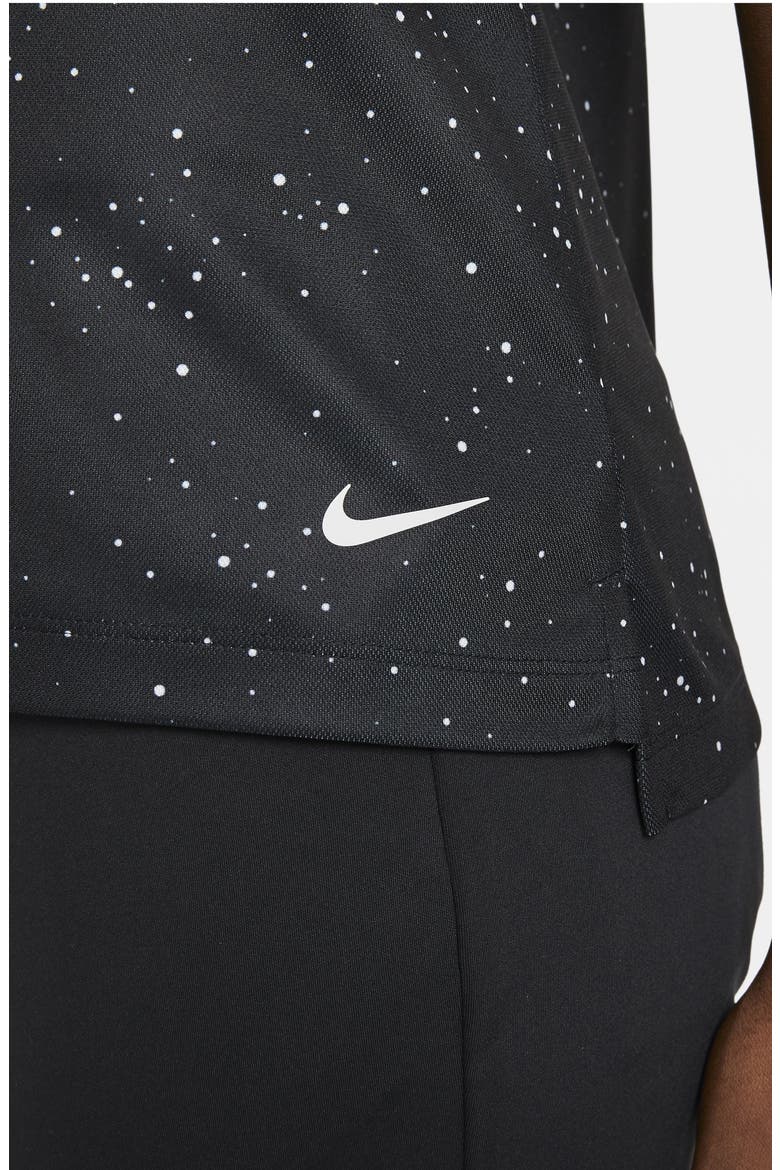 Nike Dri-Fit Printed Golf Polo, Alternate, color, BLACK/ PHOTON DUST
