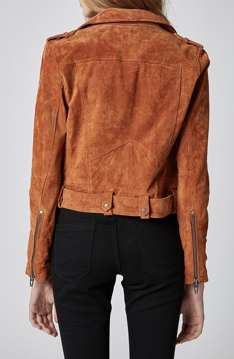 BLANKNYC Suede Moto Jacket, Alternate, color, El Dorado