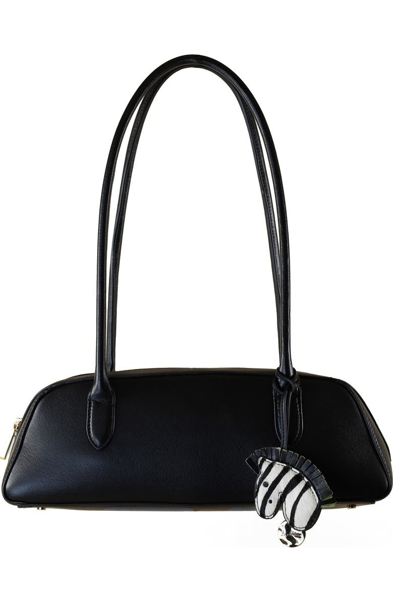 Sam Edelman Medium Nori Genuine Calf Hair Bowler Satchel, Main, color, Black