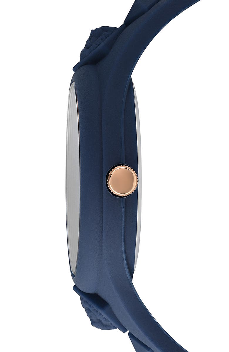 VERSUS Versace Fire Island Studs Silicone Strap Watch, 39mm, Alternate, color, Blue