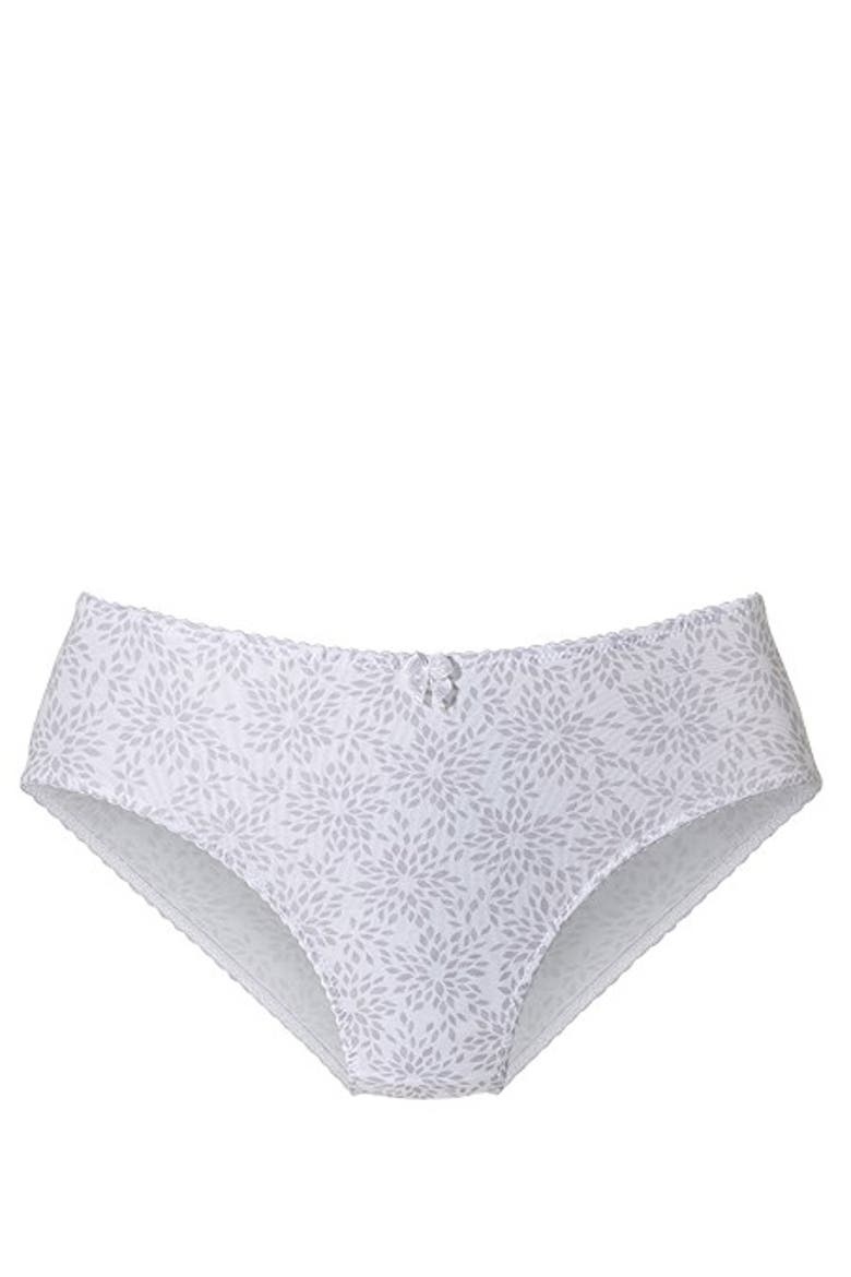 Women's Floral Bikini Brief, Main, color, White & Taupe