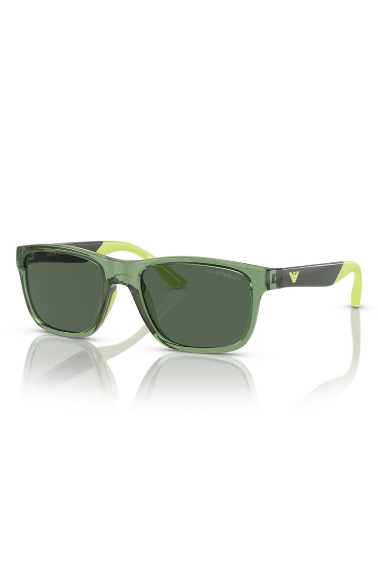 Emporio Armani 48mm Pillow Sunglasses, Alternate, color, Shiny Green / Dark Green