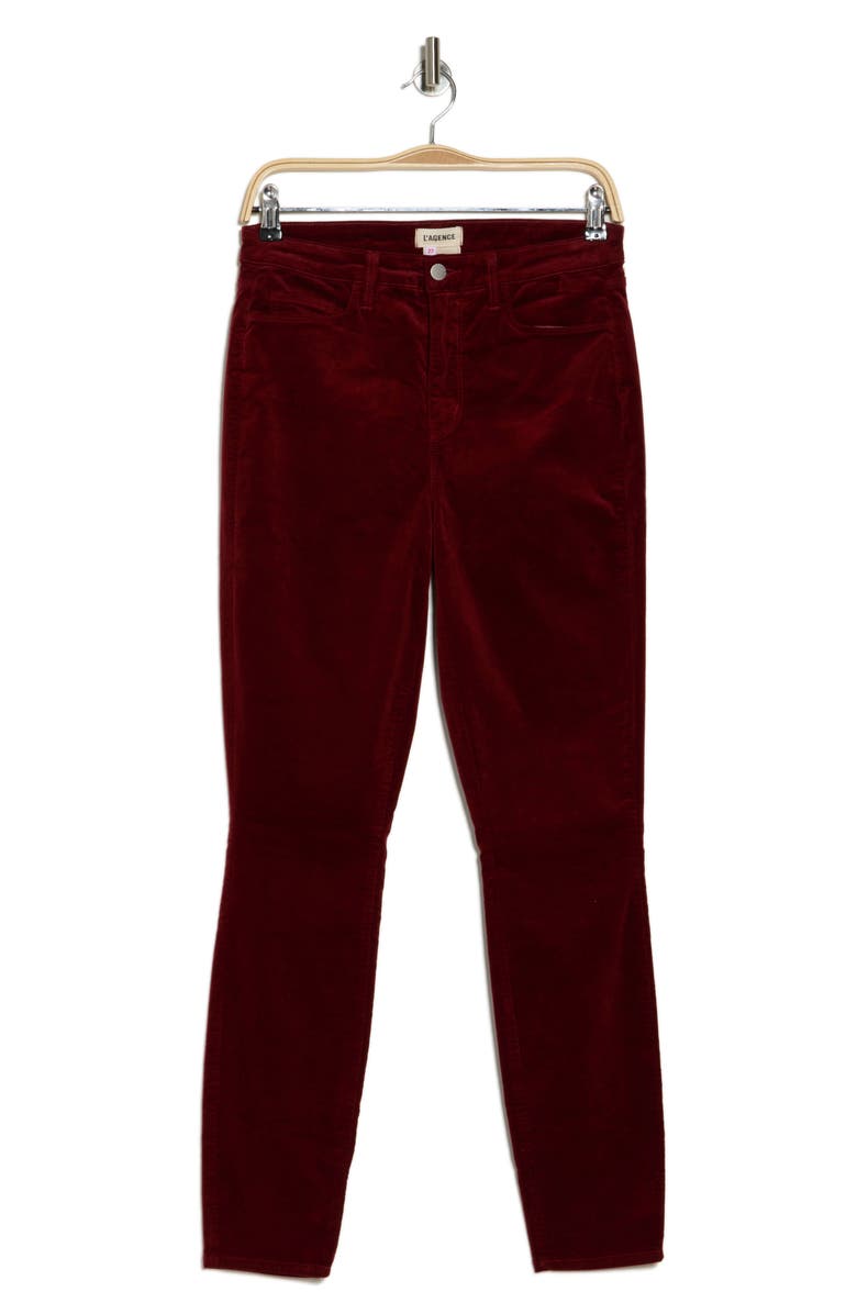 L'AGENCE Monique Ultrahigh Waist Skinny Jeans, Alternate, color, Dark Borde