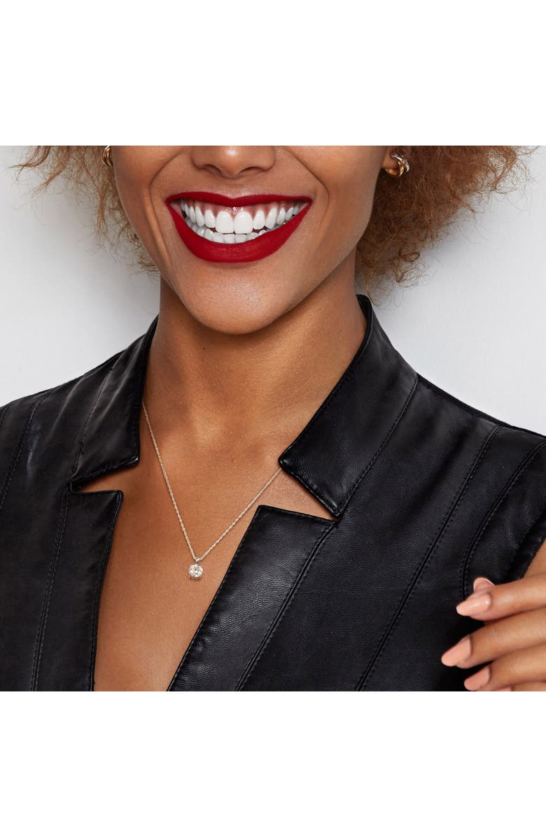 Julianna B. 1ct DEW Moissanite Solitaire Necklace, Alternate, color, Sterling Silver