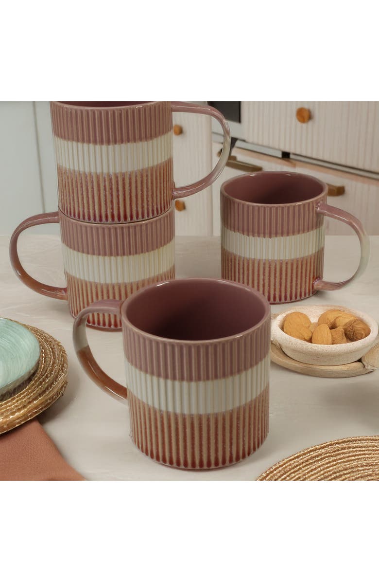 BIA Cordon Bleu Set of 4 Tricolor Mugs, Alternate, color, Mauve