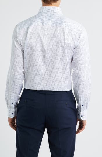 Trim Fit Neat Print Cotton Dress Shirt