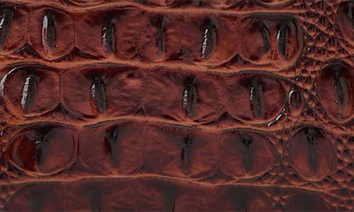 Brahmin Gianna Croc Embossed Leather Crossbody Bag In Burgundy