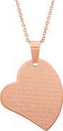 STEELTIME Lord's Prayer Heart Pendant Necklace