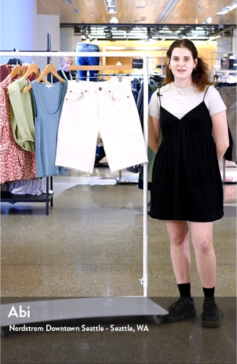 Raw Hem Denim Bermuda Shorts, sales video thumbnail