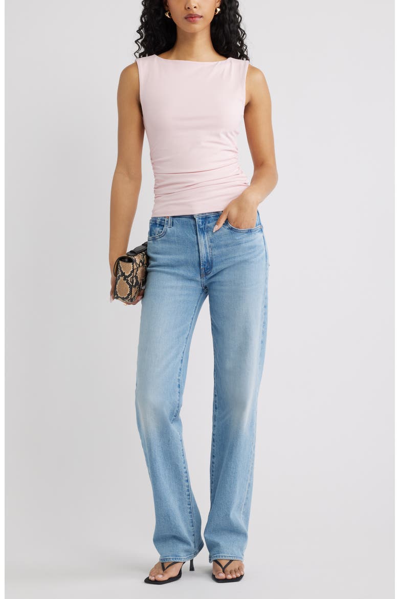Boat Neck Sleeveless Top, Alternate, color, PINK PINKESQUE