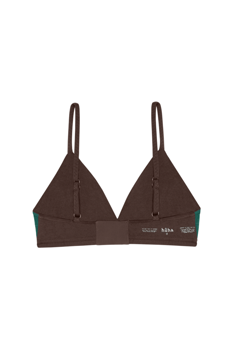 Triangle Bra, Alternate, color, Brown