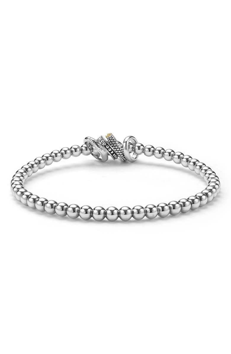 LAGOS 4-Ring Diamond Stretch Bracelet, Alternate, color, Two Tone