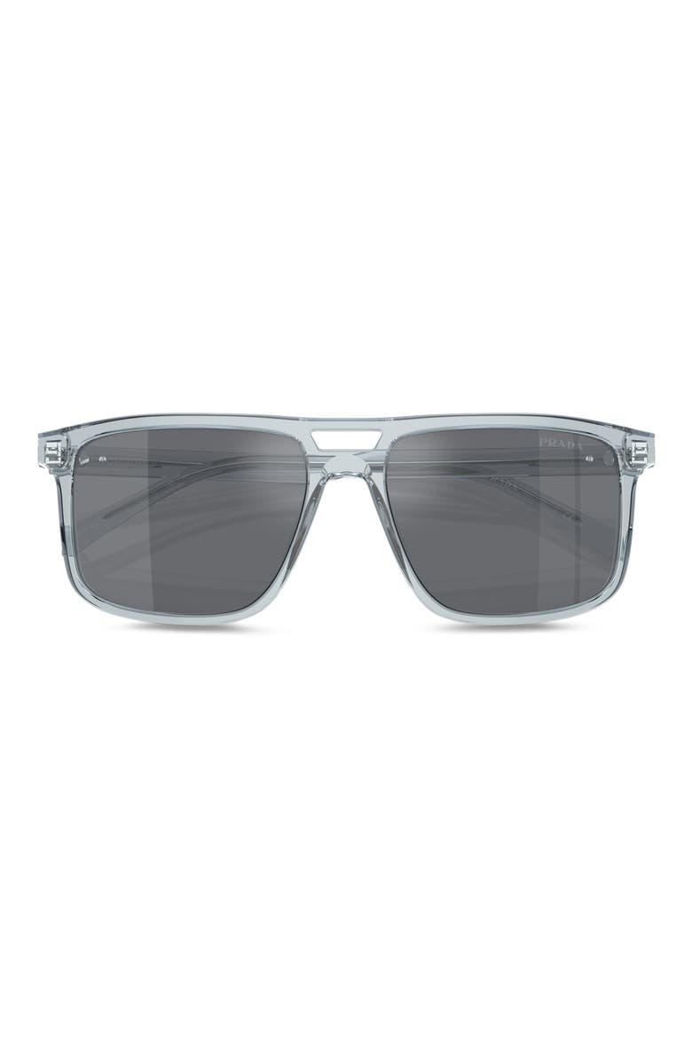 58mm Rectangular Sunglasses, Main, color, GREY