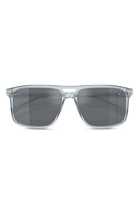 58mm Rectangular Sunglasses