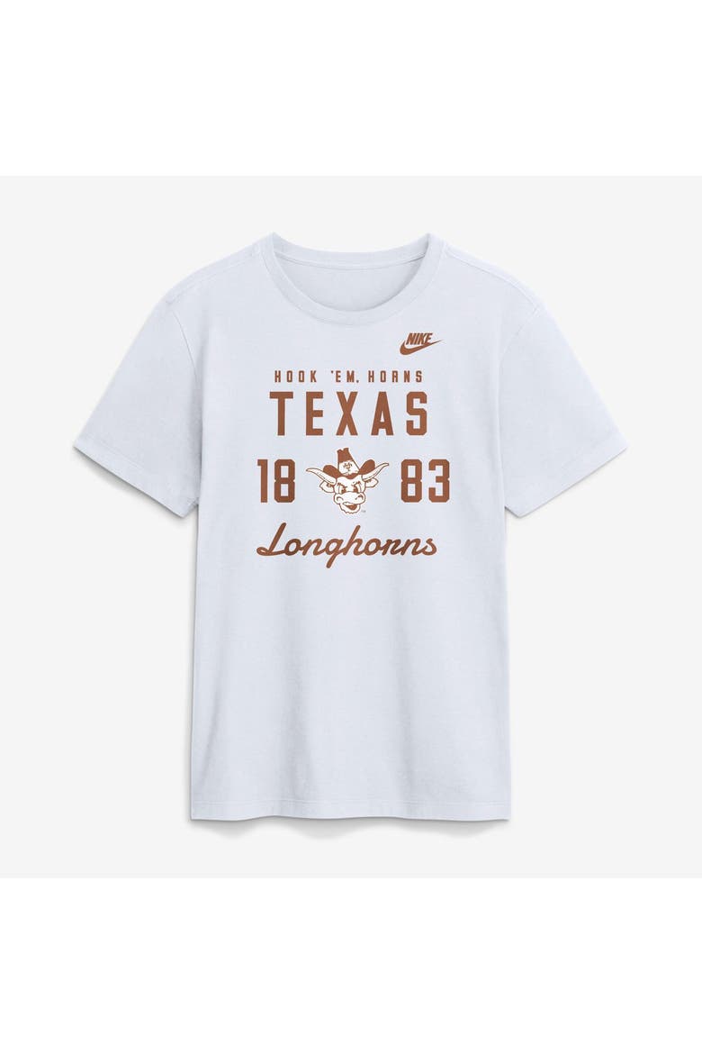 Men's Nike  White Texas Longhorns Legacy Stacked Established T-Shirt, Main, color, White
