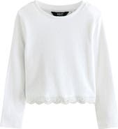 NEXT Kids' Scalloped Hem T-Shirt