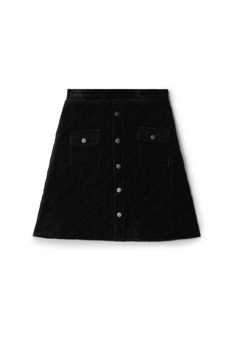 Front Snaps Quilted Velour Skirt (Little Kid & Big Kid)