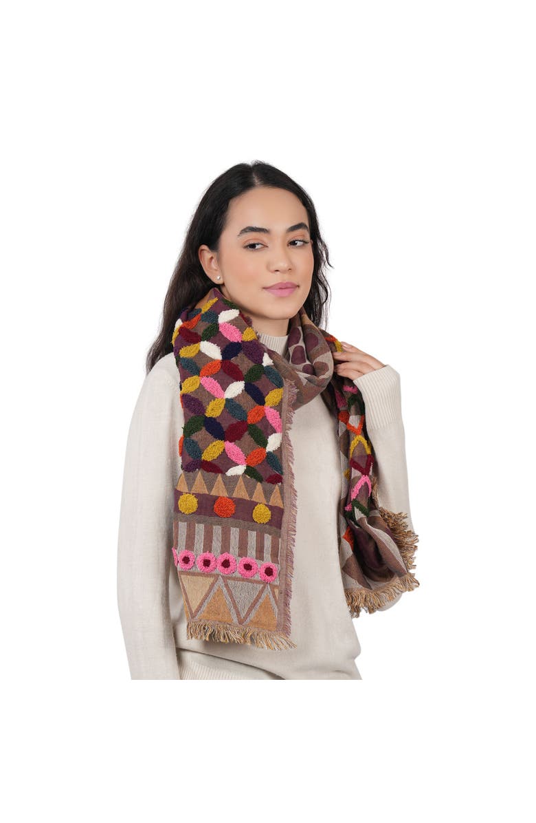 Vismaya Colorfield Woven Scarf, Alternate, color, Caramel Brown