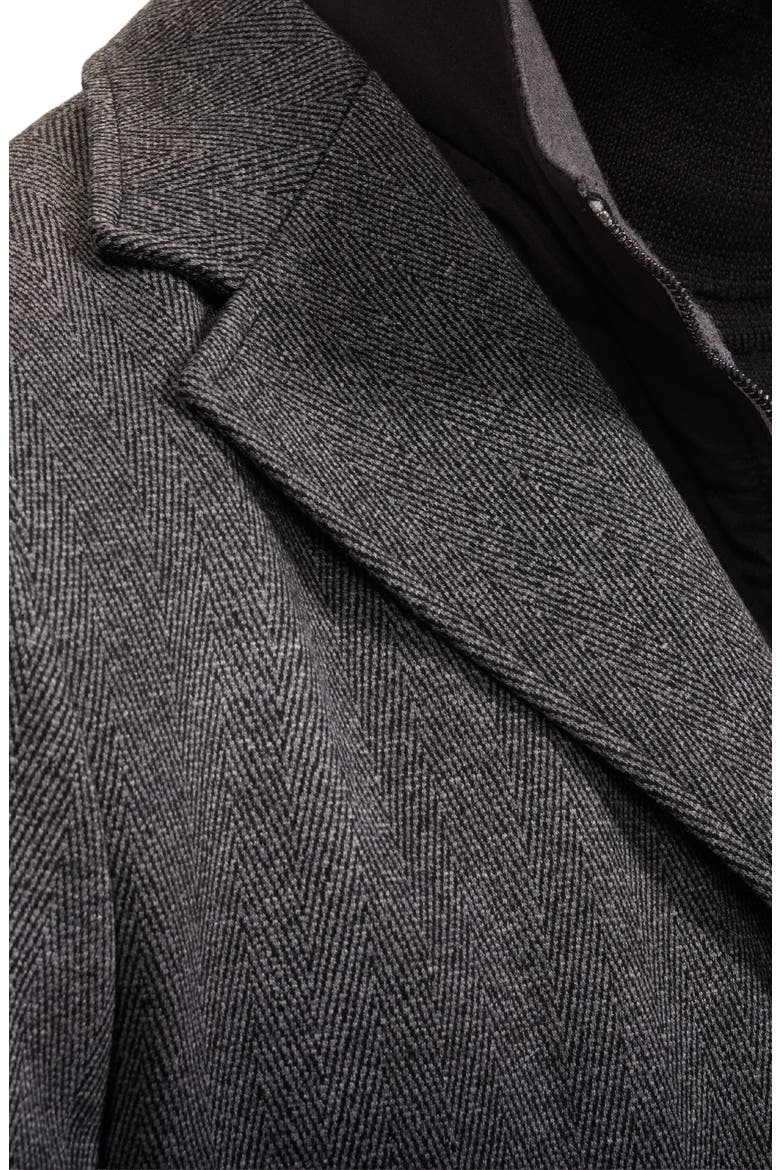 Three Button Blazer with Bib, Alternate, color, ZINC