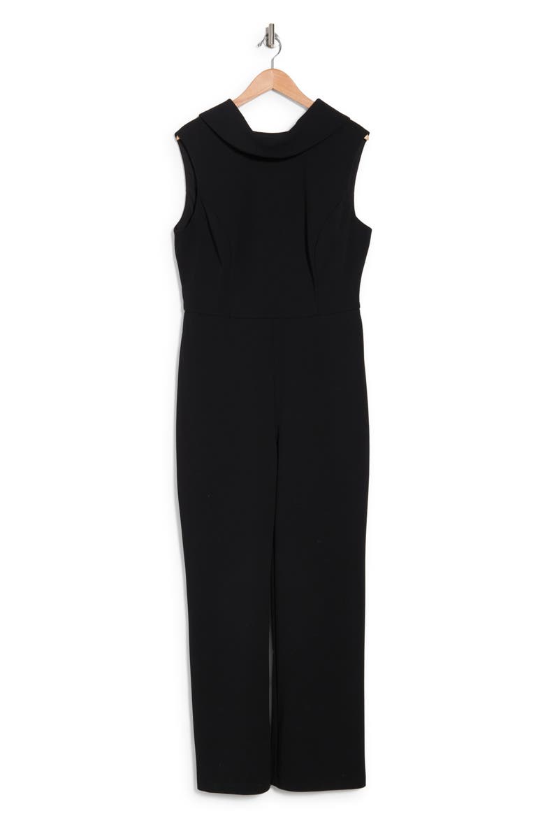 Turtleneck Sleeveless Jumpsuit, Alternate, color, BLACK