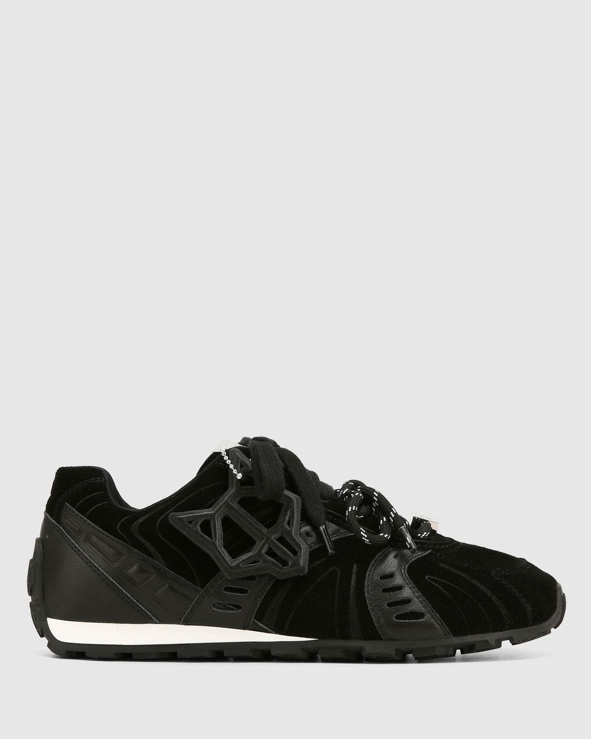 Naked Wolfe Lapse Black Suede, Main, color, Black