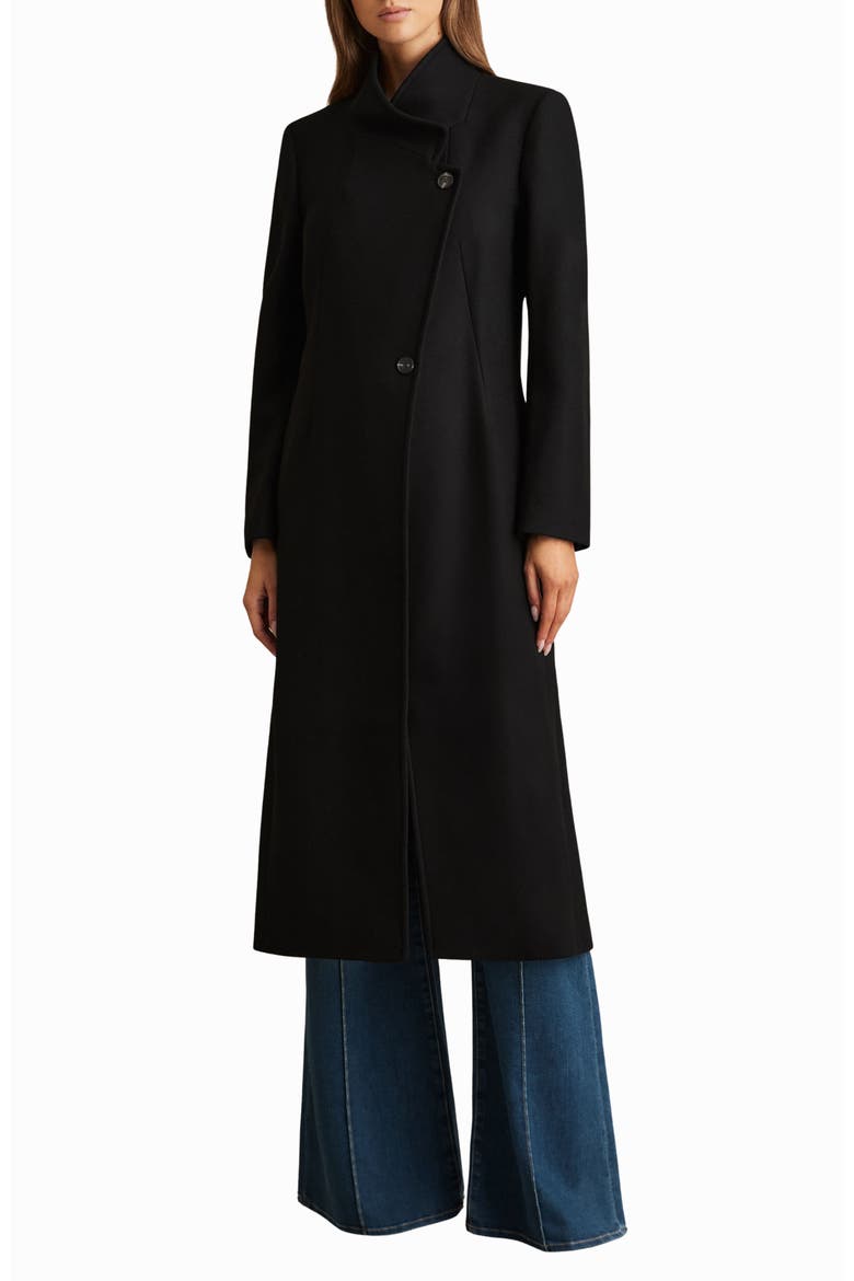 Mollie Long Coat, Main, color, BLACK