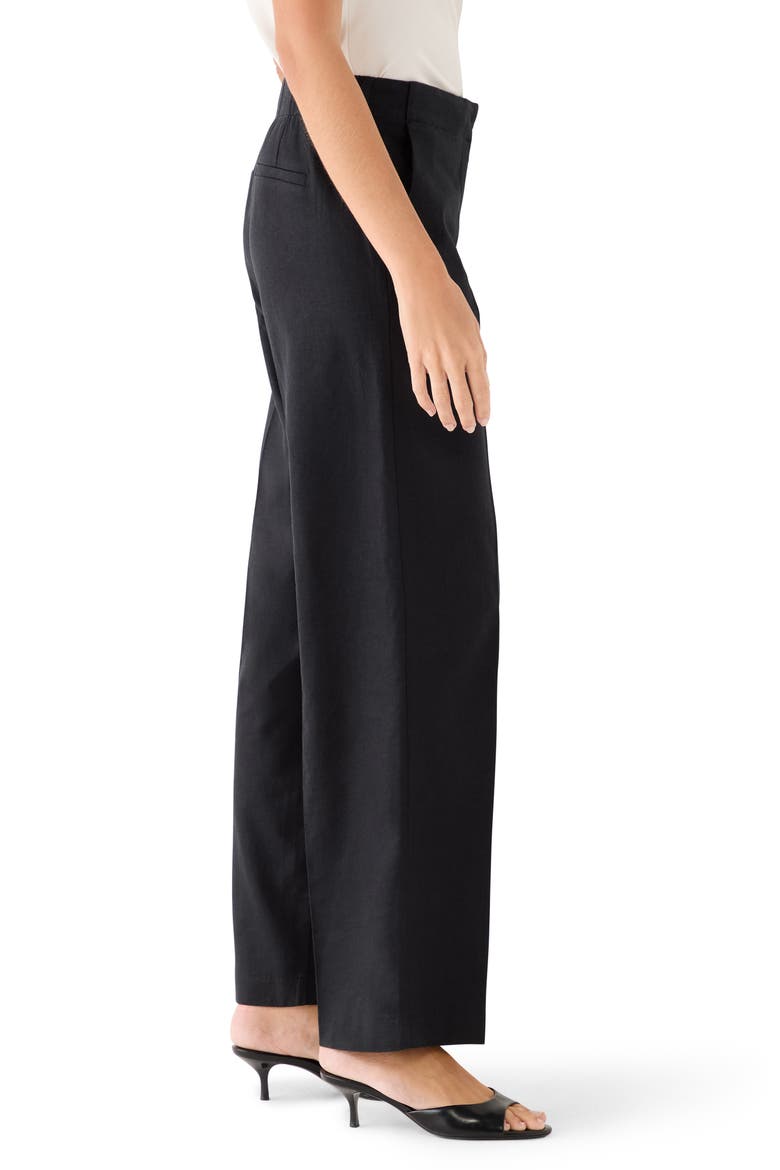 Lenox Linen Blend Pants, Alternate, color, BLACK ONYX