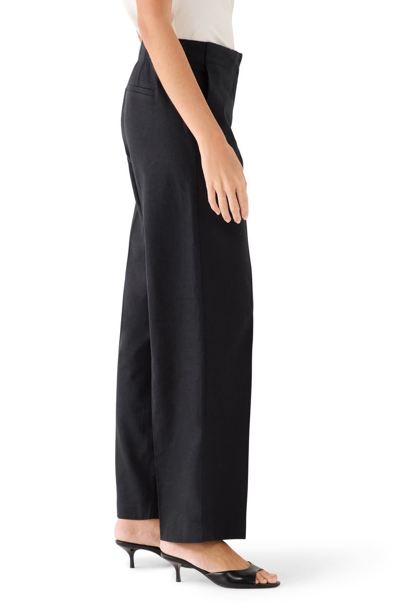 NIC+ZOE Lenox Linen Blend Pants, Alternate, color, Black Onyx