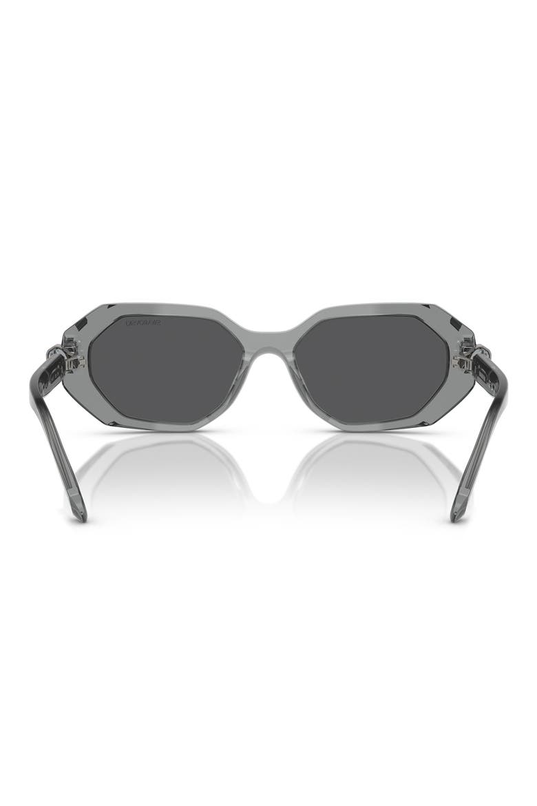 54mm Irregular Sunglasses, Alternate, color, GREY MIRROR