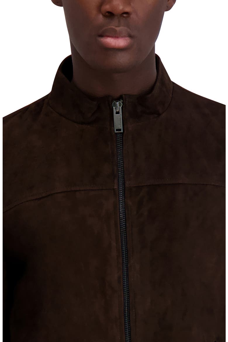 Suede Zip Jacket, Alternate, color, BROWN