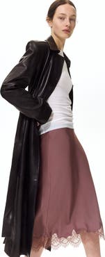 H&M Lace-trimmed slip skirt