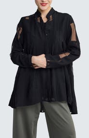 LUUKAA Ondine Sheer Jacquard Shirt
