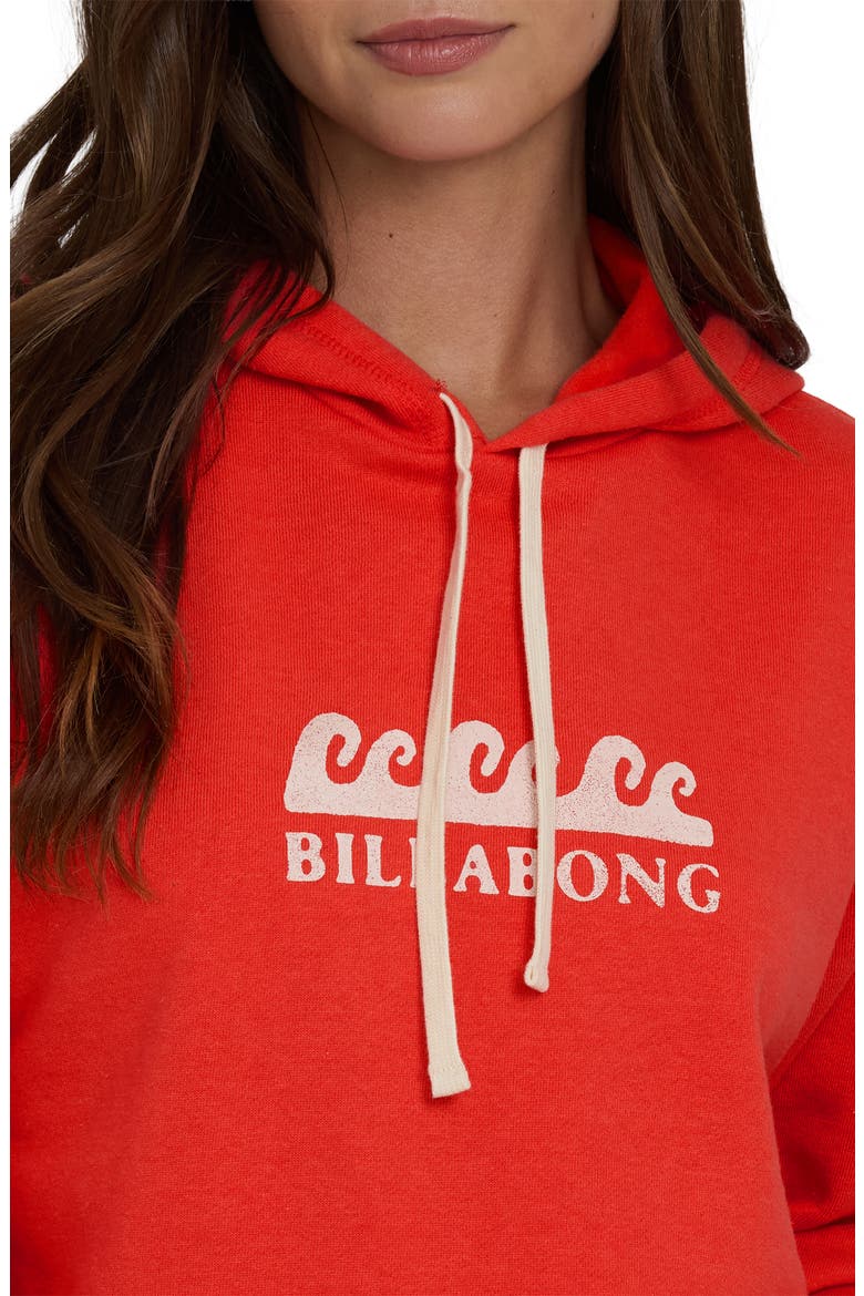 Surfing in Town Fleece Graphic Hoodie, Alternate, color, FIESTA RED