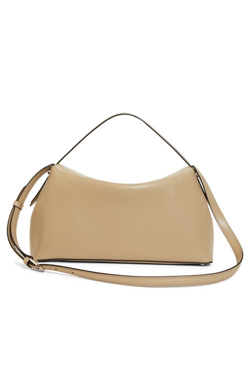 Totême Toteme T-lock Top Handle Leather Shoulder Bag In Fawn