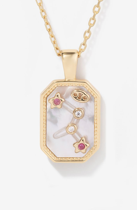 Birthstone Zodiac Charm Necklace