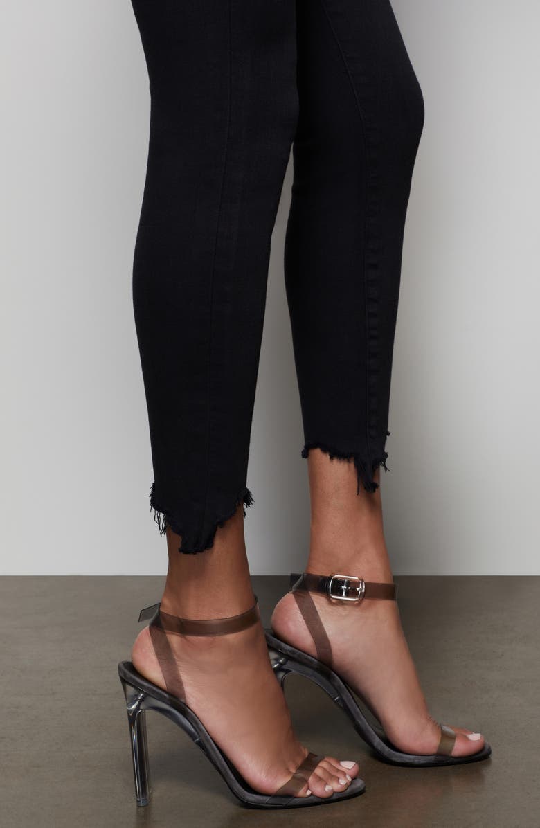 Good American Good Waist Crop Chewed Hem Skinny Jeans, Alternate, color, 