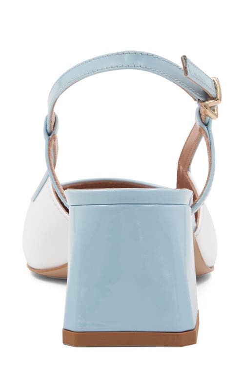 Bruno Magli Tasa Square Toe Slingback Pump In Blue/light Blue Patent