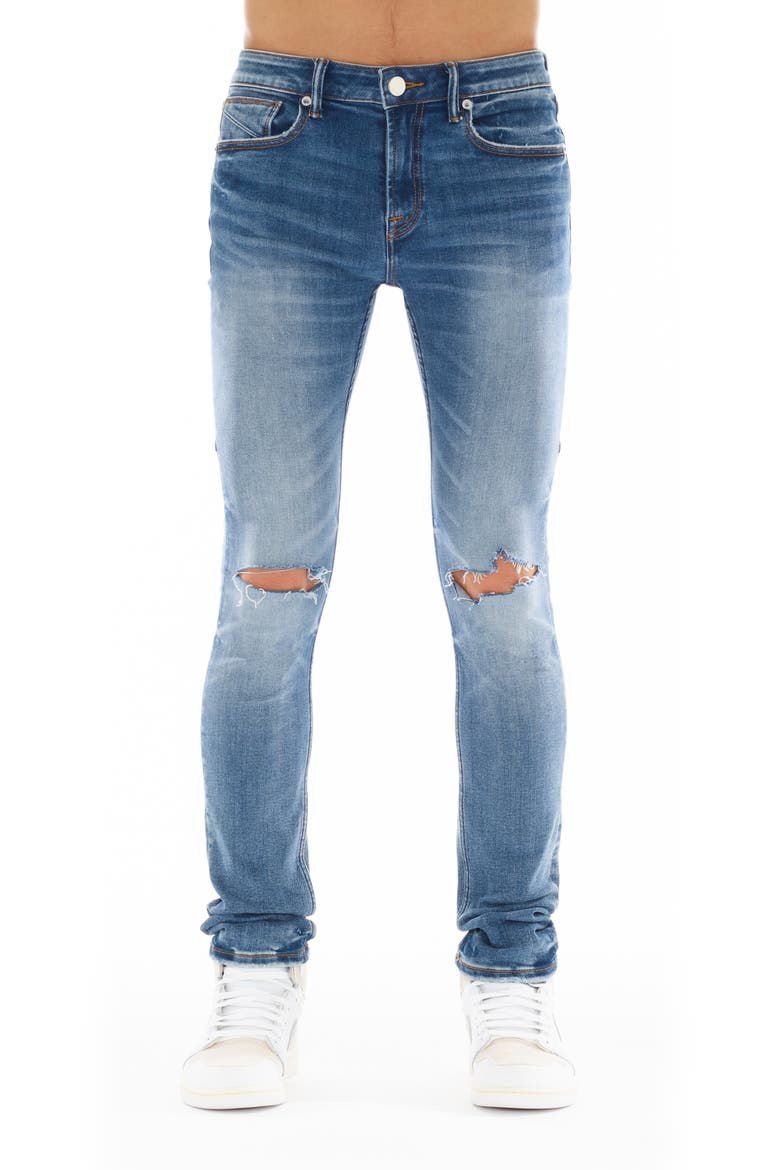 Strat Super Skinny Jeans, Main, color, RUE