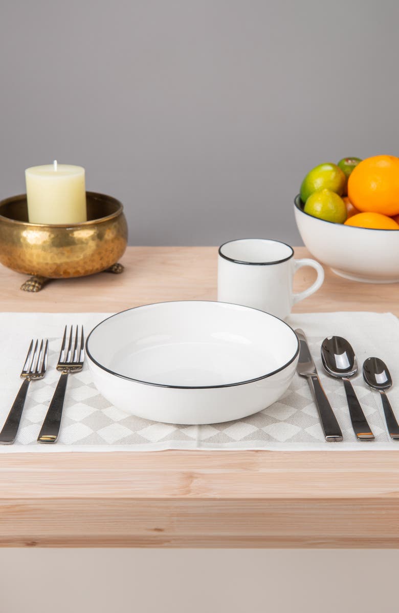 BIA Cordon Bleu Set of 4 Silhouette Lunch Bowls, Alternate, color, White W/Black