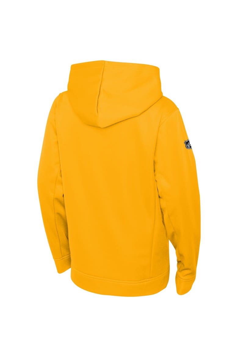 Youth Fanatics Branded Gold Nashville Predators Authentic Pro Pullover Hoodie, Alternate, color, Gold