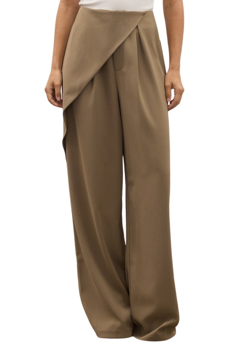 Rue Wrap Wide Leg Pants, Main, color, DUNE
