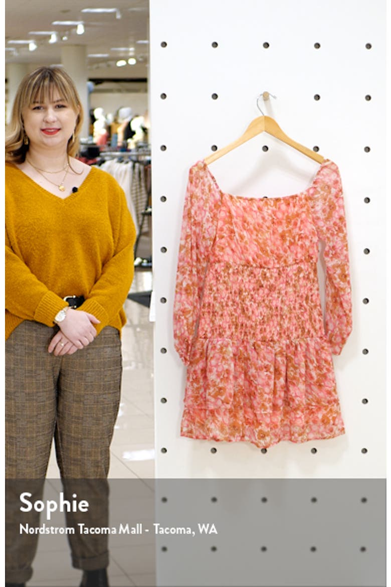 Dicte Off the Shoulder Smocked Minidress video