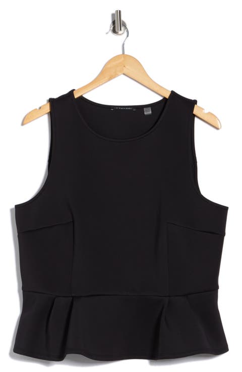 Sleeveless Scuba Peplum Top