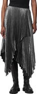 AllSaints Elisa Pleated Asymmetrical Midi Skirt