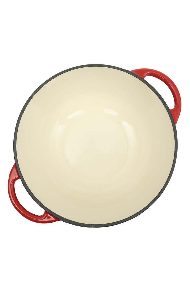 Gibson Home Addlestone 2.65 Quart Enameled Cast Iron Dutch Oven with Lid, Alternate, color, Red