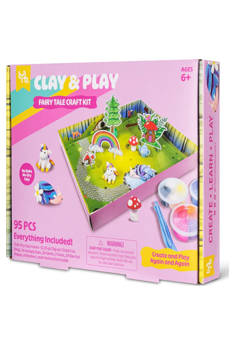 Clay & Play Fairy Tale Friends Craft Kit 95Pcs, 6+, Alternate, color, Multicolored