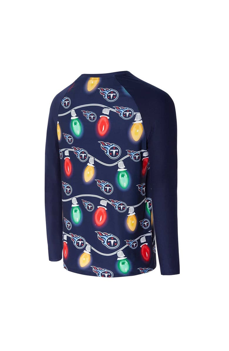 CONCEPTS SPORT Men's Concepts Sport  Navy Tennessee Titans Garland Knit Raglan Long Sleeve T-Shirt and Pants Set, Alternate, color, Navy