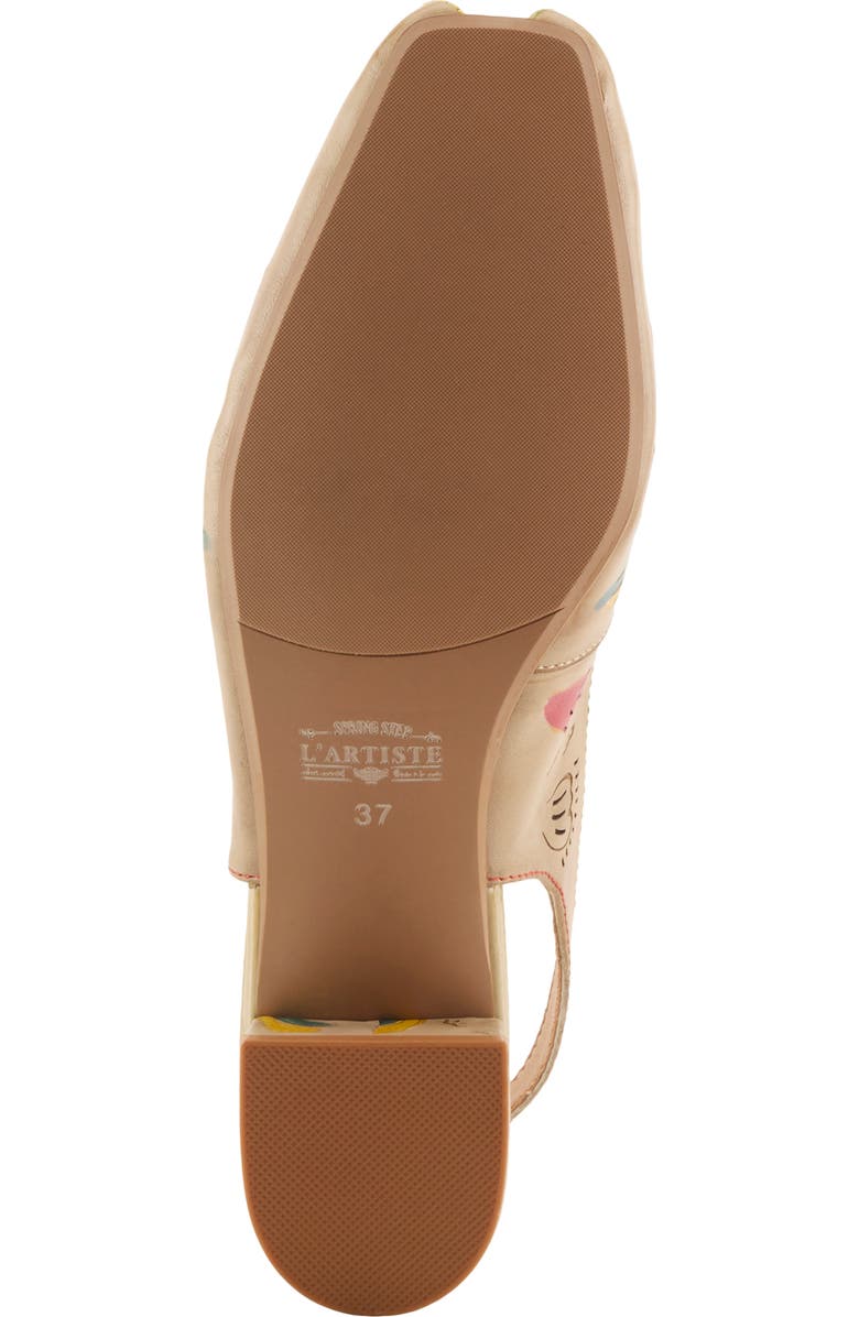 L'Artiste by Spring Step Streetpeep Slingback Peep Toe Sandal, Alternate, color, Beige Multi